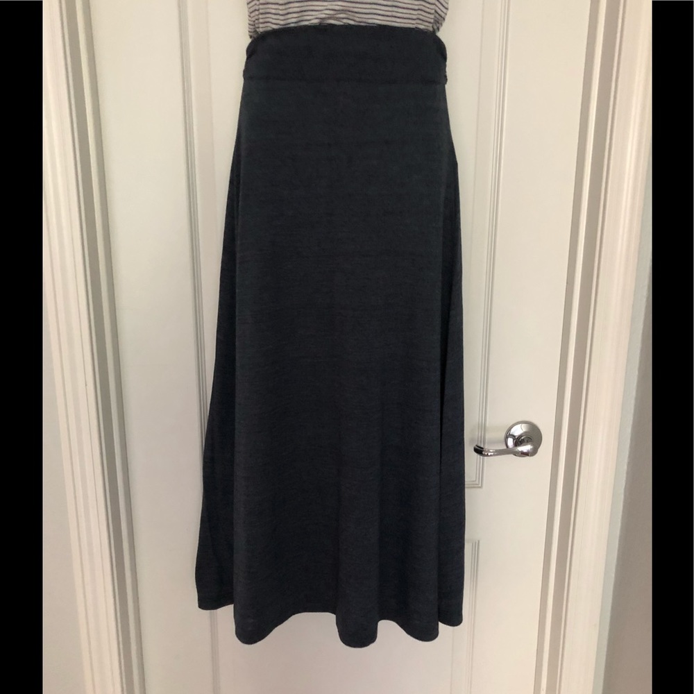 Soft A-line slip on maxi skirt